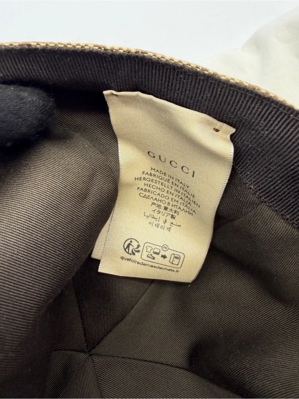 Gucci NWT Classic Web Sherry Line Khaki GG Baseball Hat